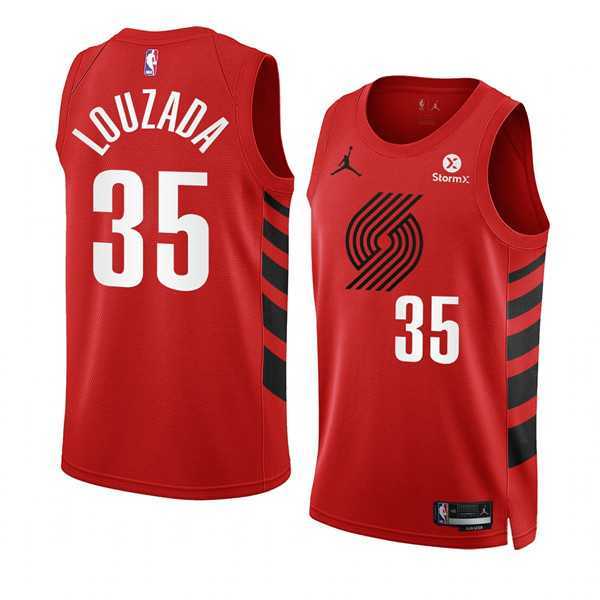 Mens Portland Trail Blazers #35 Didi Louzada 2022-23 Red Statement Edition Swingman Stitched Basketball Jersey Dzhi->portland trailblazers->NBA Jersey